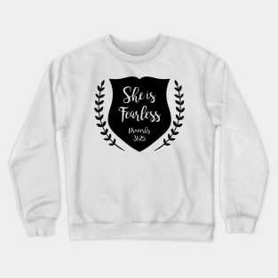 She Is Fearless Light Crewneck Sweatshirt